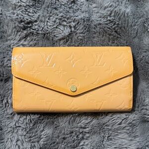 Louis Vuitton Vernis Sunflower Yellow Monogram Envelope Wallet